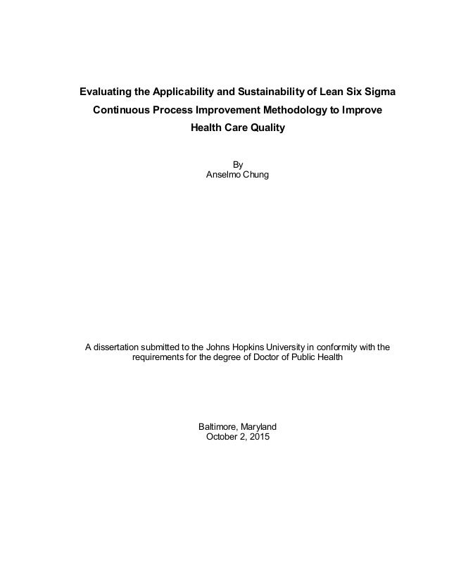 lean six sigma phd thesis pdf dmaic project example pdf